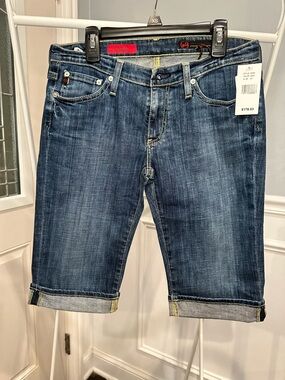 NWT AG Adriano Goldschmied Women’s Dark Blue Denim Shorts